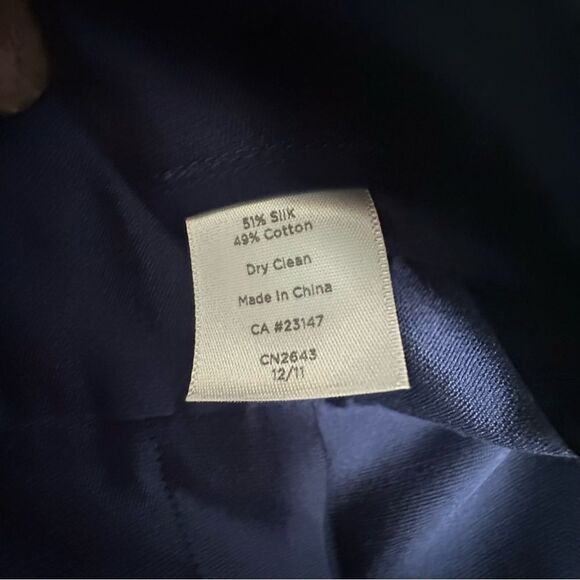 Talbots Navy Blue Silk The Grace Fit Blazer | 8P - Picture 6 of 6